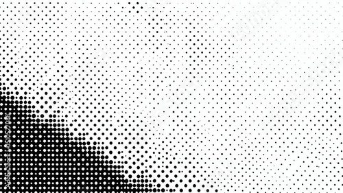 Abstract Halftone Pattern Background Black and White Dots Texture Modern Design Vector Graphic Distressed Effect