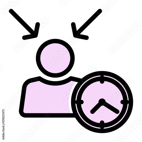 Focus & Target Icon - Glyph Color Lineal Style for Professional Success. (Glyph Color Lineal Style)