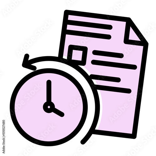 Time Efficiency Icon - Glyph Color Lineal Style for Productivity Boost. (Glyph Color Lineal Style)