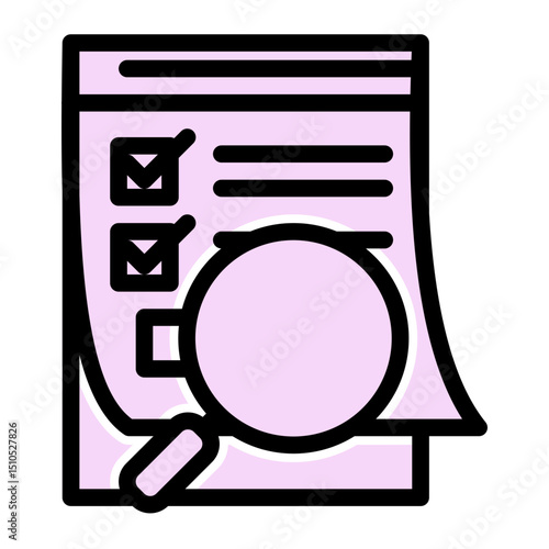 Market Research Icon - Glyph Color Lineal Style for Data Analysis. (Glyph Color Lineal Style)