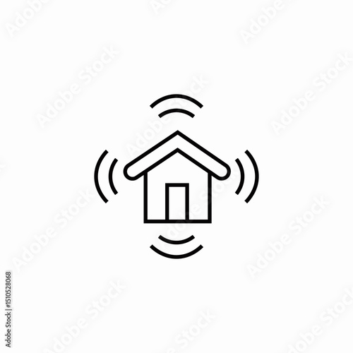 house connection icon sign vector