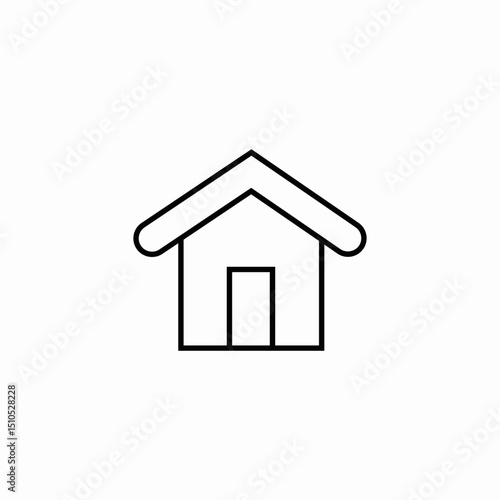 house simple icon sign vector