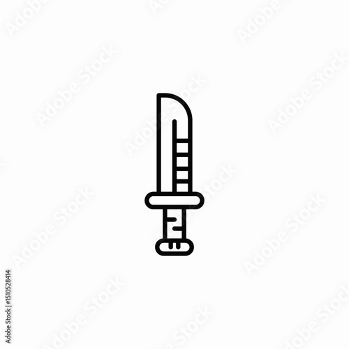 knife dagger icon sign vector