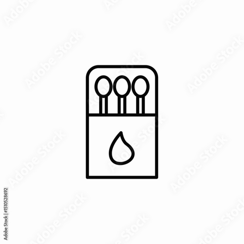 matches fire icon sign vector