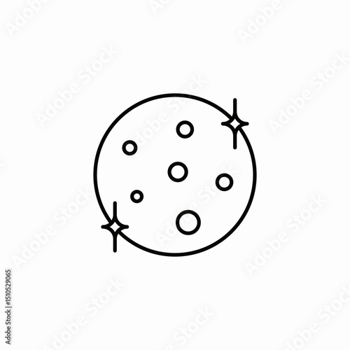 moon full icon sign vector