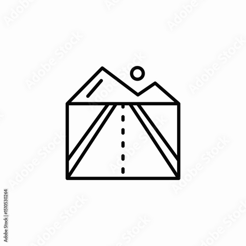 road trip icon sign vector