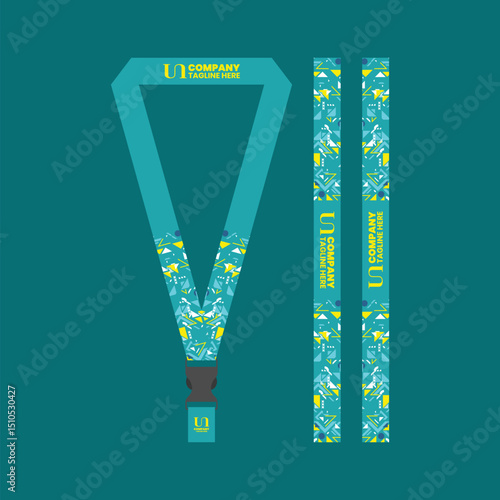 id card lanyard template for business company