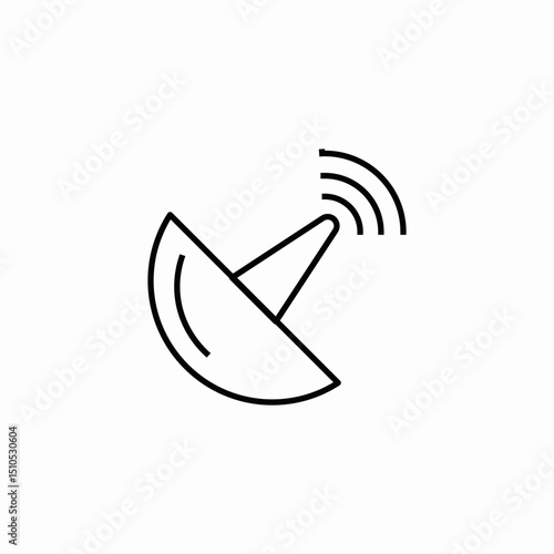 satellite dish icon sign vector