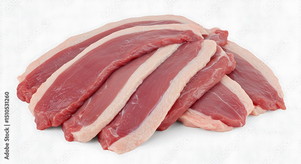 Obraz premium raw meat on a white background