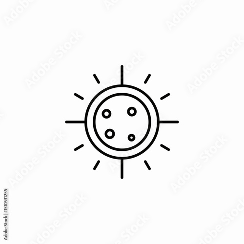solar eclipse icon sign vector