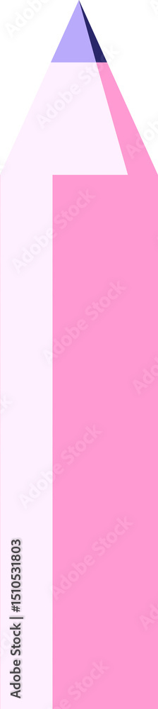 Flat colour illustration of a pencil Flat colour illustration of a pencil