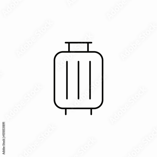 travel suite icon sign vector