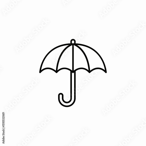 umbrella sunshade icon sign vector