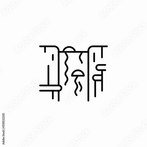 waterfall cascade icon sign vector