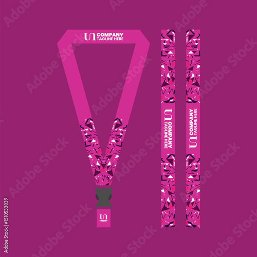 id card lanyard template for business company