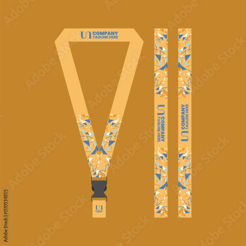 id card lanyard template for business company