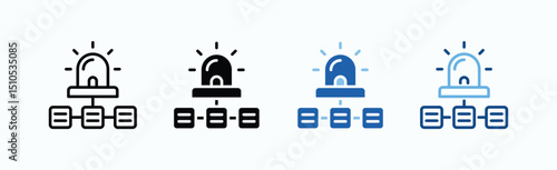 Incident Icon Sheet Multiple Style Collection Isolated Vector