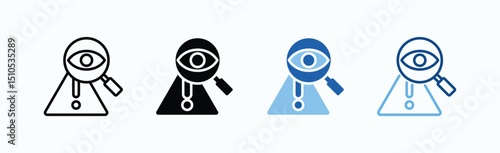 Analysis Icon Sheet Multiple Style Collection Isolated Vector