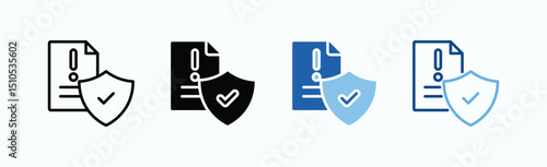 Contingency Icon Sheet Multiple Style Collection Isolated Vector