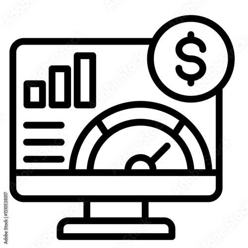 Kpi Metrics  Icon Element For Design	
