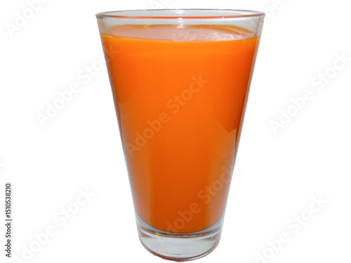 Wallpaper Mural Carrot juice in a glass isolated on white Torontodigital.ca