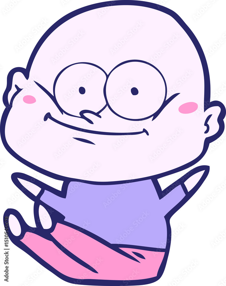 cartoon bald man staring cartoon bald man staring