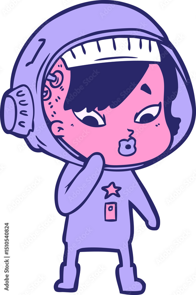 cartoon astronaut woman cartoon astronaut woman