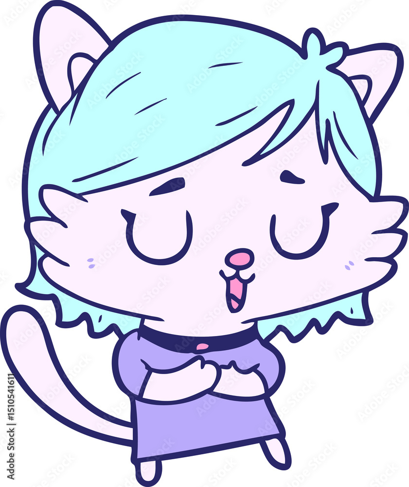 cartoon cat girl cartoon cat girl