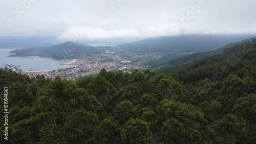 Aerial Drone View of Cariño, Galicia – Rugged Cliffs and Atlantic Coastline in Northern Spain