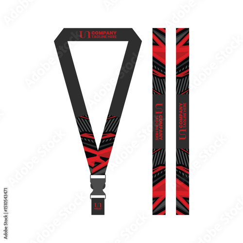 id card lanyard template for business company