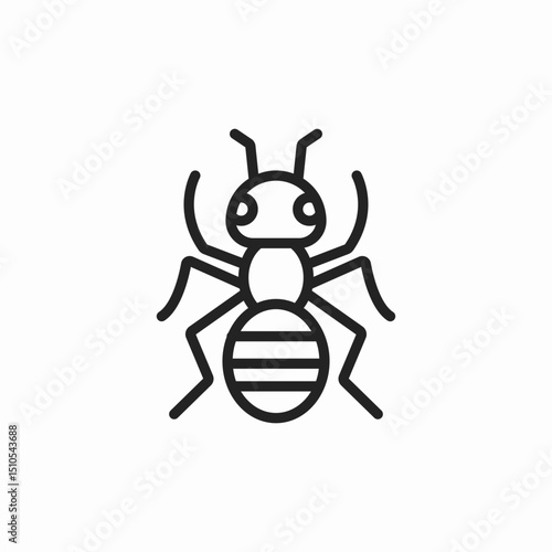 ant insect icon sign vector
