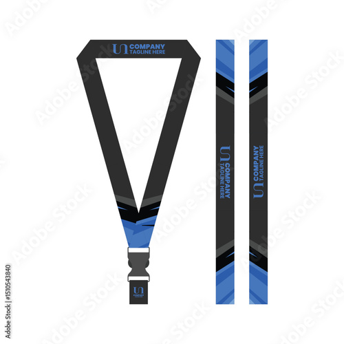 id card lanyard template for business company