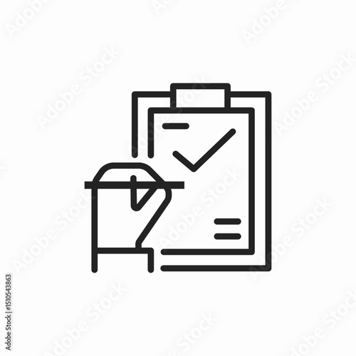approved checklist icon sign vector