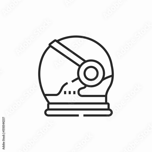 astronaut helmet icon sign vector