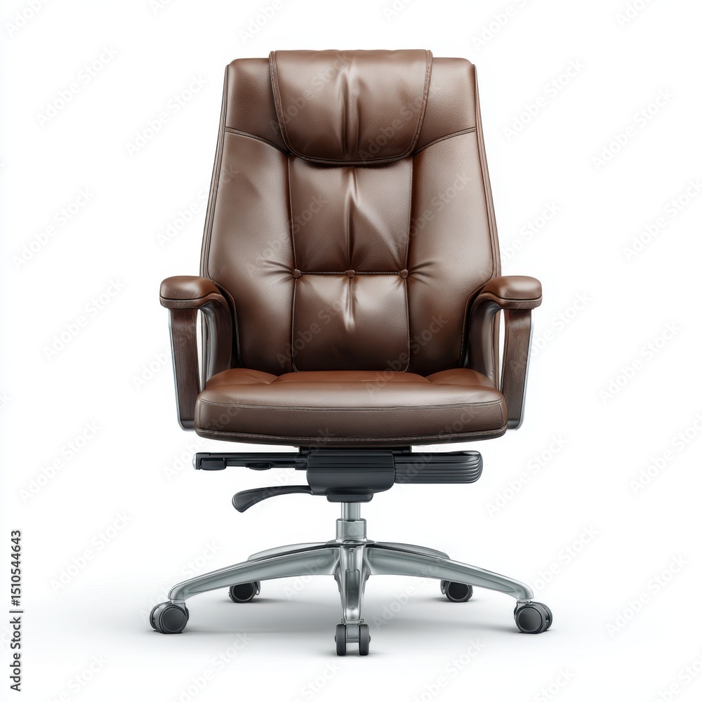 Detailed vector illustration of a leather executive office chair on a white background. Detailed vector illustration of a leather executive office chair on a white background.