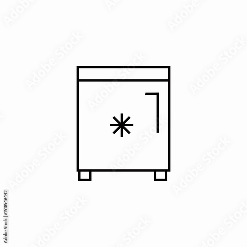 deep freeze icon sign vector