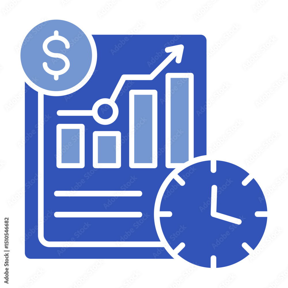 Real-Time Analytics Icon Element For Design Real-Time Analytics Icon Element For Design