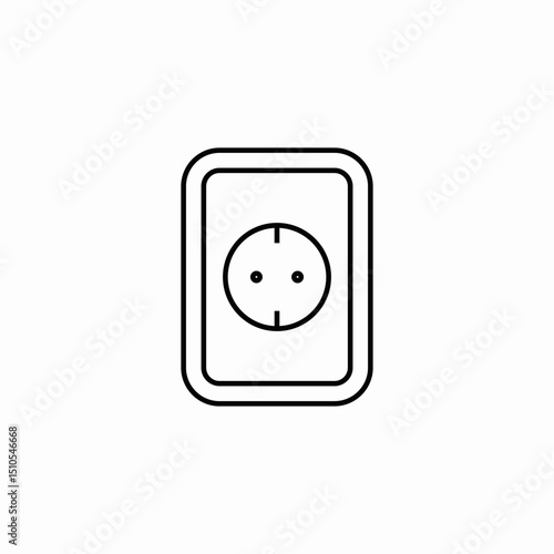 electrical socket icon sign vector