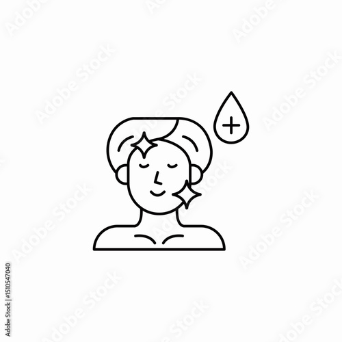 face cleanser icon sign vector