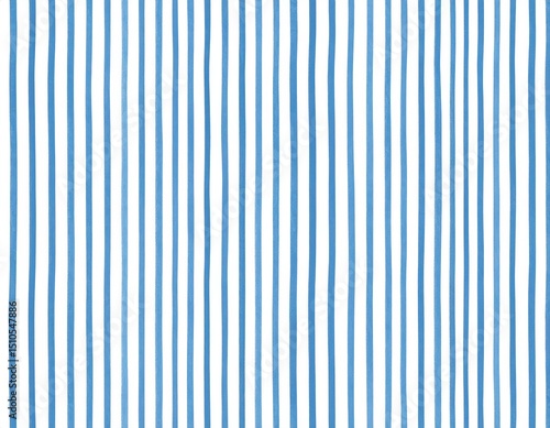 Handpainted blue and white vertical stripes with subtle texture and organic feel