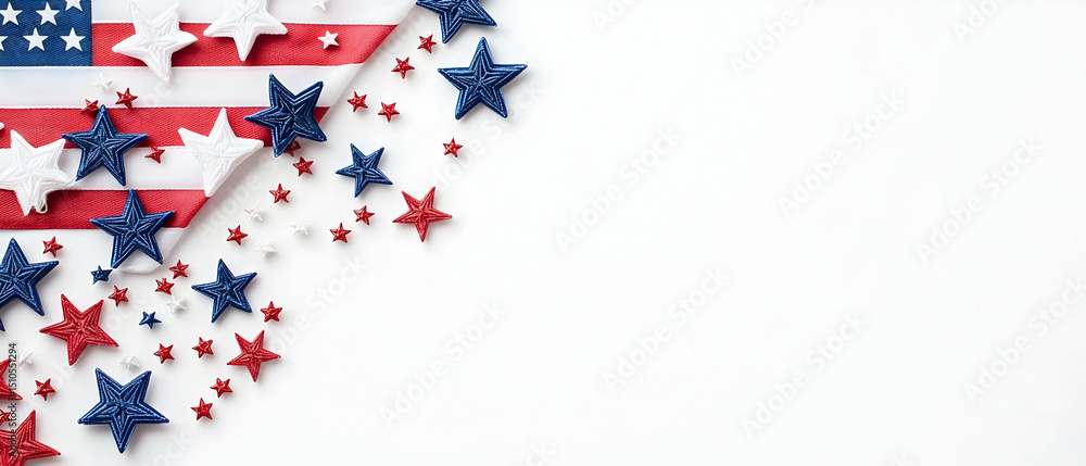 Obraz premium Patriotic Stars And Stripes Design