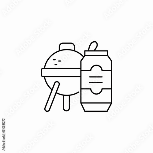grill marinade icon sign vector