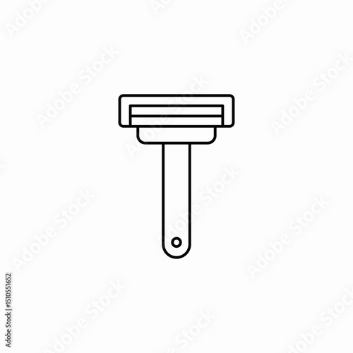 hair removing razor icon sign vector
