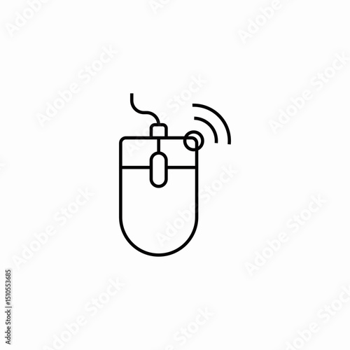mouse connectivity icon sign vector