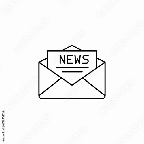 news letter icon sign vector