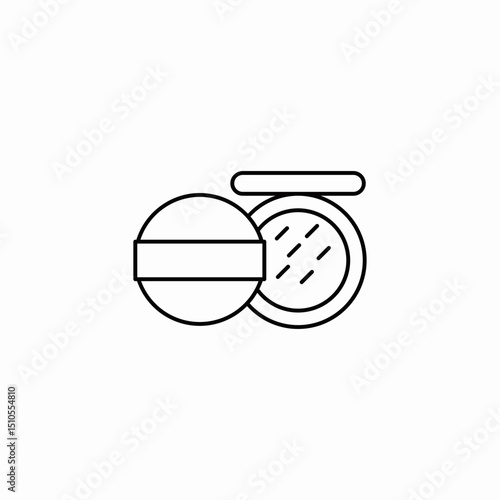 powder makeup icon sign vector