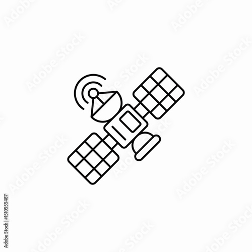 satellite space icon sign vector