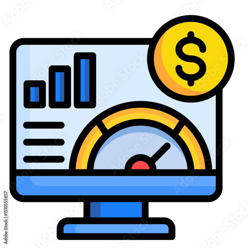 Kpi Metrics  Icon Element For Design	