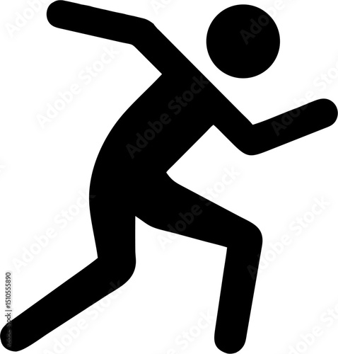Dynamic silhouette of dancer with motion-blurred limbs in mid-performance