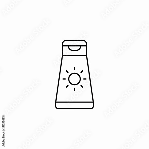 sunscreen cream icon sign vector